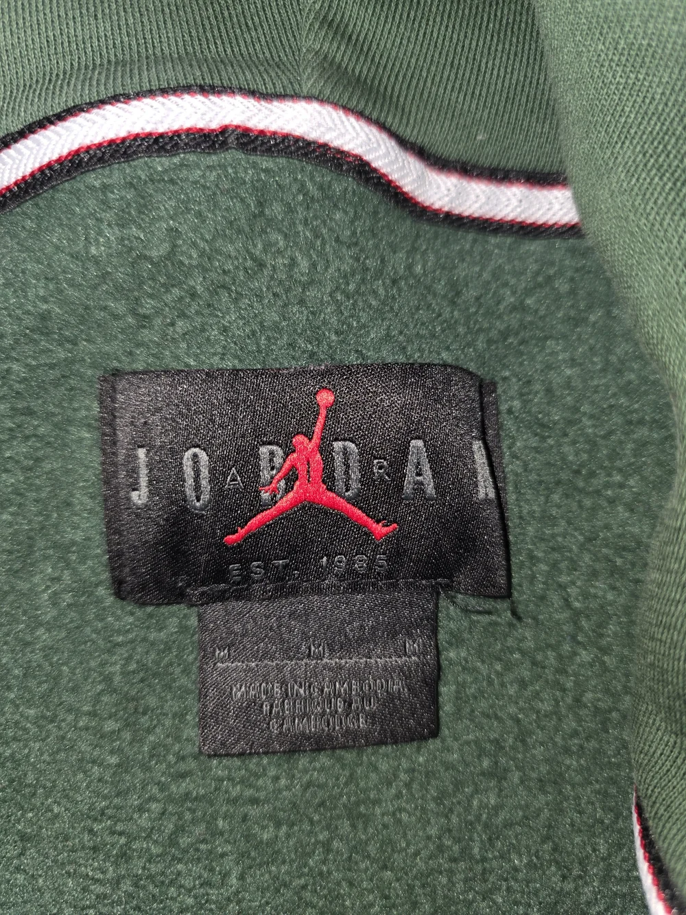 Jordan Men's Zip-Up Hoodie in Dark Green